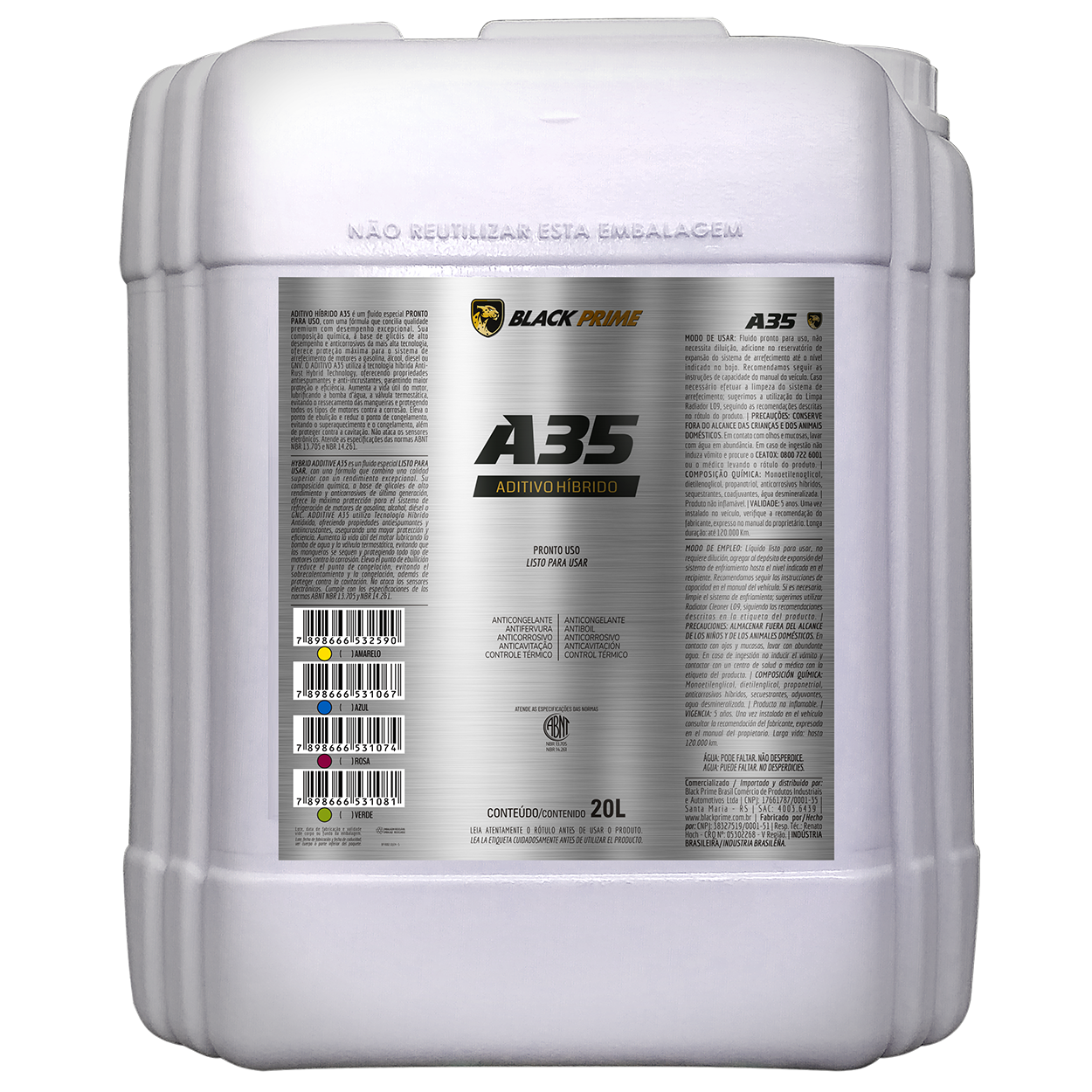 Aditivo A35 Pronto Uso Black Prime Rosa 20l