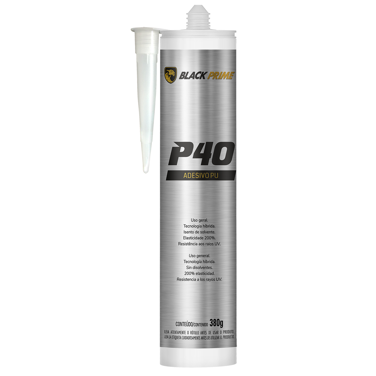 Adesivo De Pu Premium P40 Black Prime Preto 380g