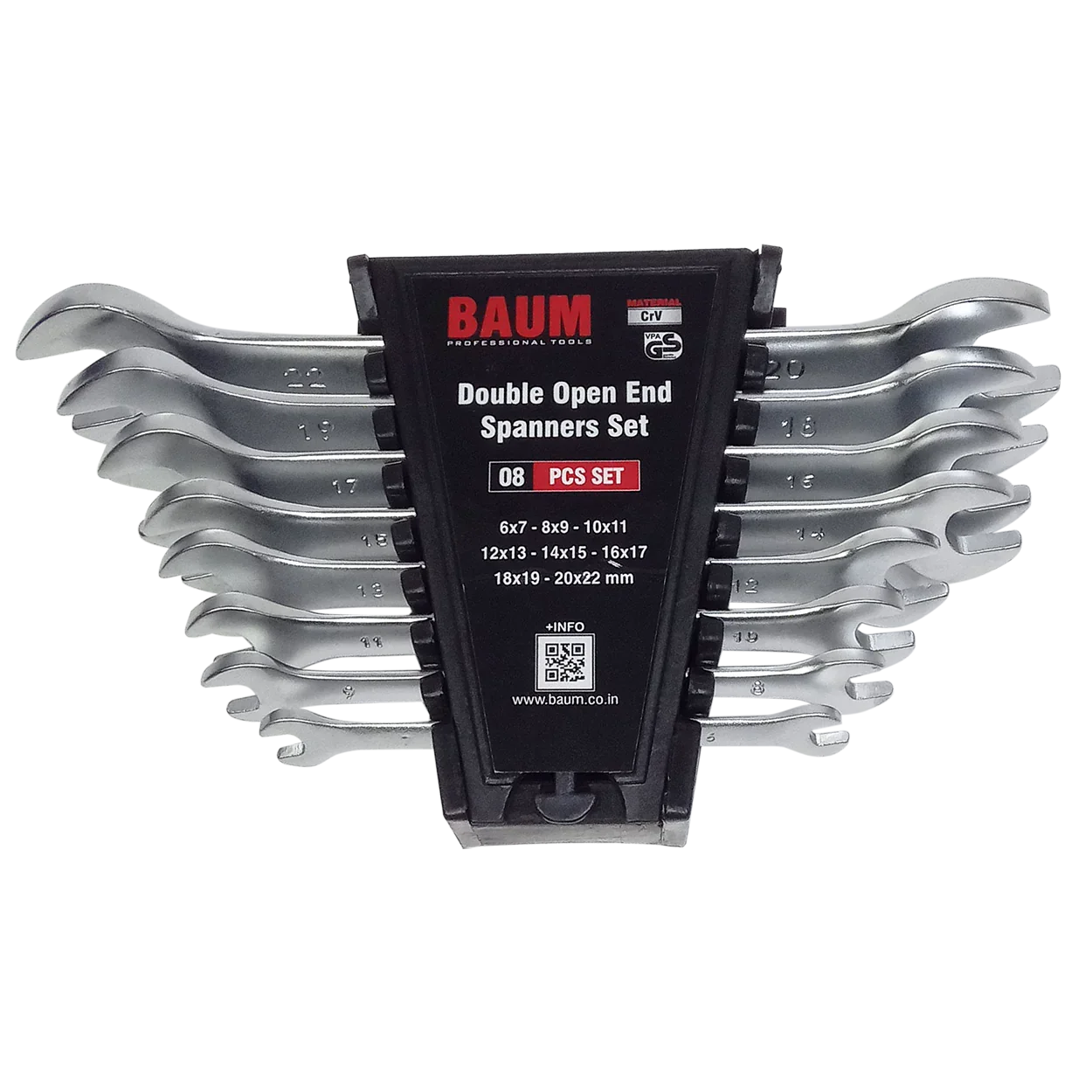 Kit Chave Fixa Dupla 08 Pcs Baum 6mm A 22mm