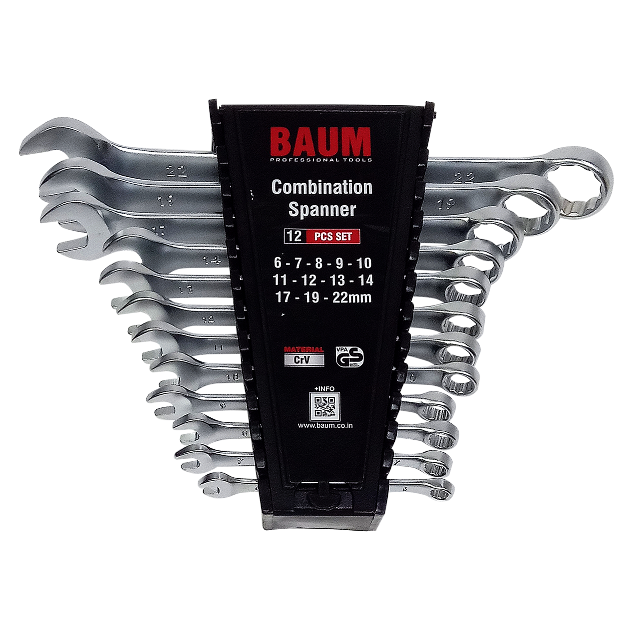 Kit Chave Combinada 12 Pcs Baum 6mm A 22mm